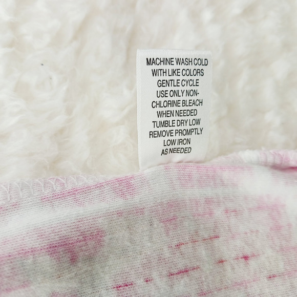 T-Shirt Size L Pink Patchwork Bandana Boho Bloomcore Whimsycore Romantic Resort - Picture 12 of 12